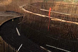 蚌埠砼烟囱新建施工现场